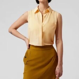 Athleta Urbanite II tank camisole soft yellow Medium